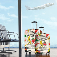 Support Your Fruity Friends Love Wins Gay Pride Luggage Cover LGBTQ Retro 30s Cartoon Checkered