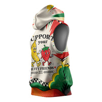 Support Your Fruity Friends Love Wins Gay Pride Sleeveless Hoodie LGBTQ Retro 30s Cartoon Checkered