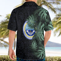 Federated States Of Micronesia Hawaiian Shirt FSM Tropical Monstera Leaf Dark Tribal Pattern