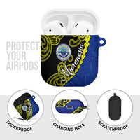 Federated States Of Micronesia FSM AirPods Case Pacific Islander Tribal Swirl Geometric Pattern