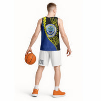 Federated States Of Micronesia FSM Basketball Jersey Pacific Islander Tribal Swirl Geometric Pattern