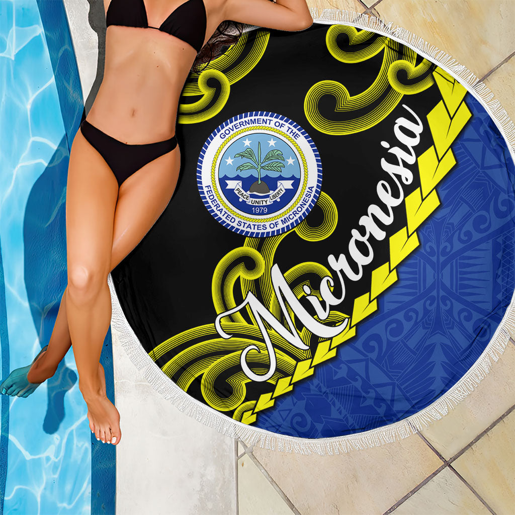 Federated States Of Micronesia FSM Beach Blanket Pacific Islander Tribal Swirl Geometric Pattern