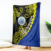 Federated States Of Micronesia FSM Blanket Pacific Islander Tribal Swirl Geometric Pattern