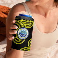 Federated States Of Micronesia FSM 4 in 1 Can Cooler Tumbler Pacific Islander Tribal Swirl Geometric Pattern