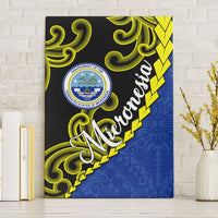 Federated States Of Micronesia FSM Canvas Wall Art Pacific Islander Tribal Swirl Geometric Pattern