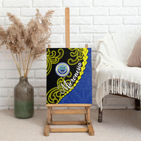 Federated States Of Micronesia FSM Canvas Wall Art Pacific Islander Tribal Swirl Geometric Pattern