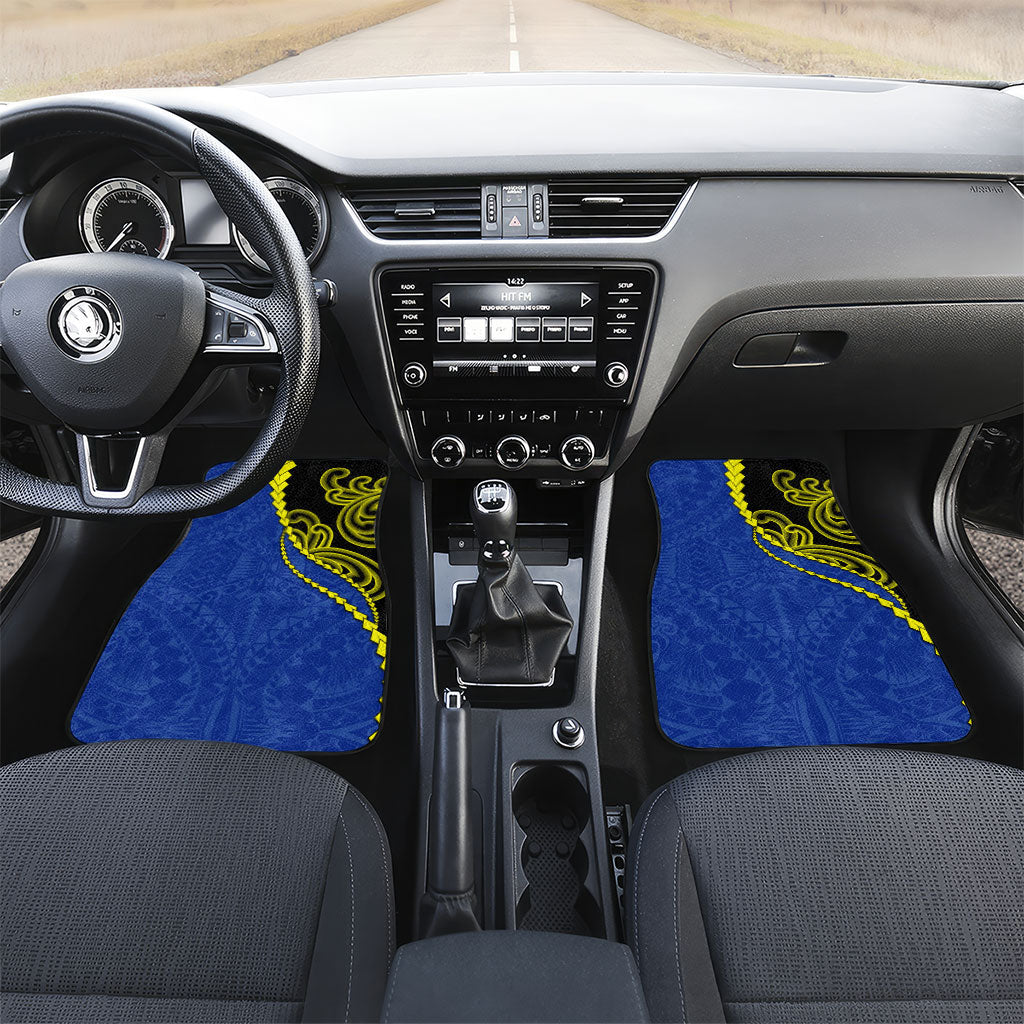 Federated States Of Micronesia FSM Car Mats Pacific Islander Tribal Swirl Geometric Pattern