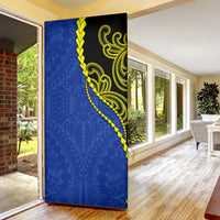 Federated States Of Micronesia FSM Door Cover Pacific Islander Tribal Swirl Geometric Pattern