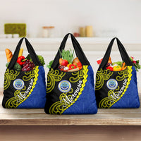 Federated States Of Micronesia FSM Grocery Bag Pacific Islander Tribal Swirl Geometric Pattern