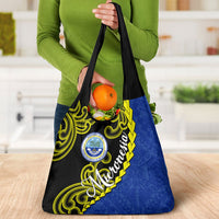 Federated States Of Micronesia FSM Grocery Bag Pacific Islander Tribal Swirl Geometric Pattern