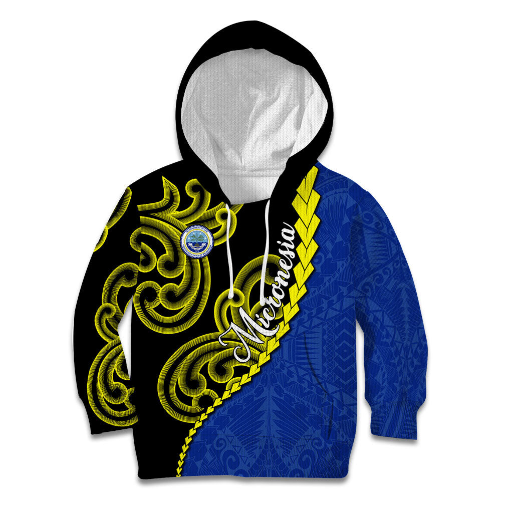 Federated States Of Micronesia FSM Kid Hoodie Pacific Islander Tribal Swirl Geometric Pattern