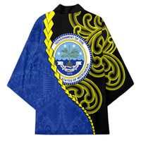 Federated States Of Micronesia FSM Kimono Pacific Islander Tribal Swirl Geometric Pattern