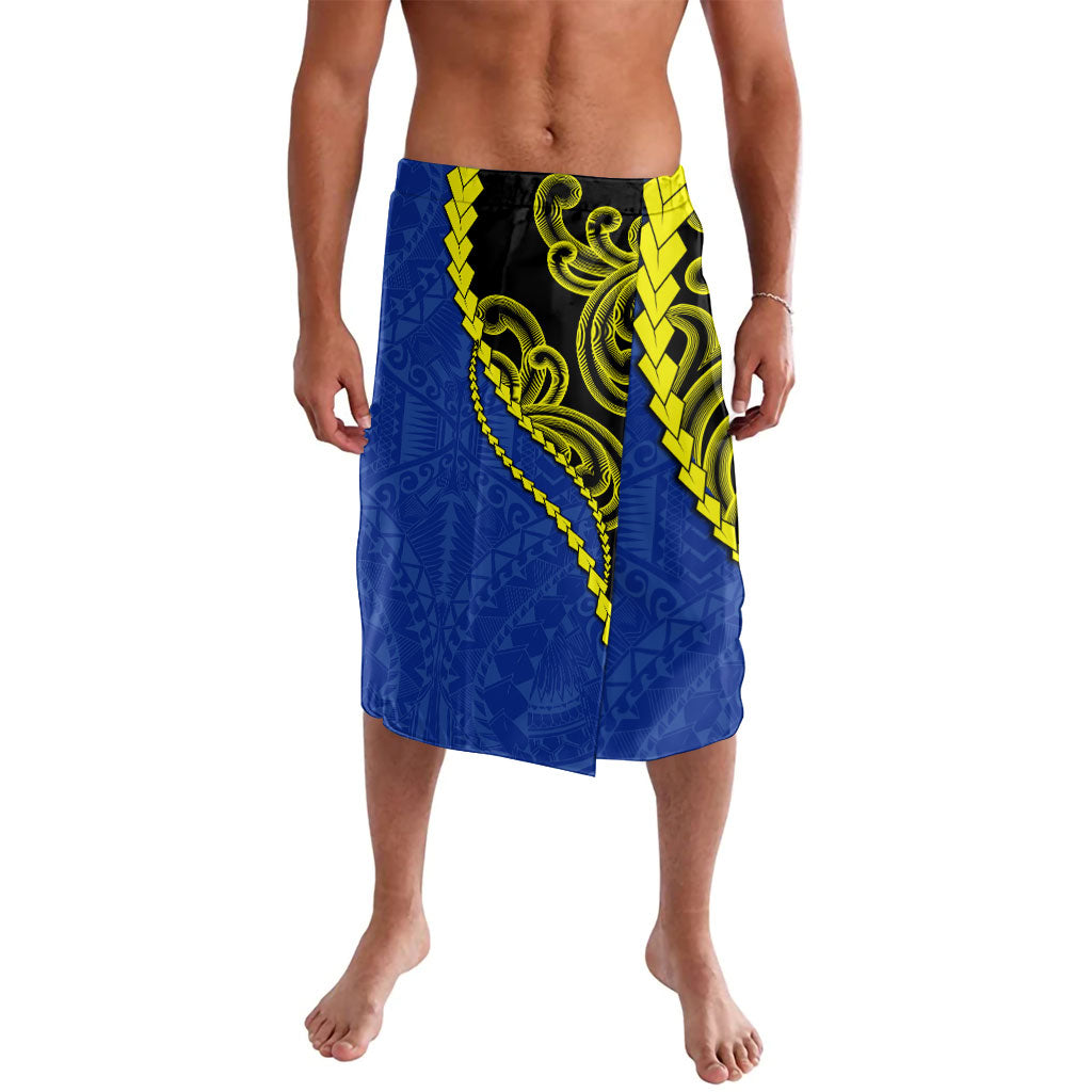Federated States Of Micronesia FSM Lavalava Pacific Islander Tribal Swirl Geometric Pattern TS04 Black Blue - Polynesian Pride