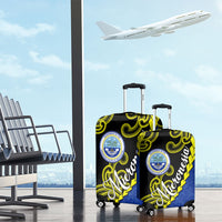 Federated States Of Micronesia FSM Luggage Cover Pacific Islander Tribal Swirl Geometric Pattern