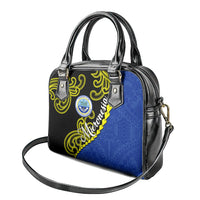 Federated States Of Micronesia FSM Shoulder Handbag Pacific Islander Tribal Swirl Geometric Pattern