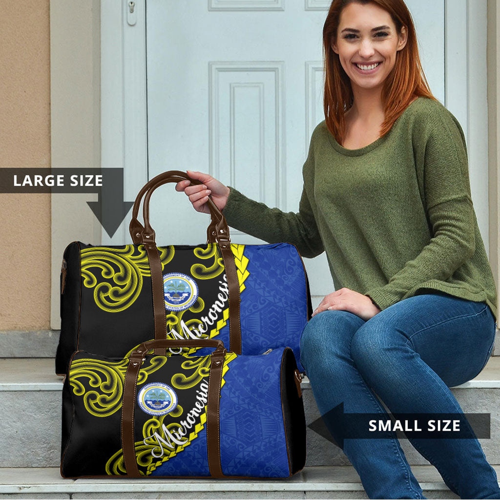 Federated States Of Micronesia FSM Travel Bag Pacific Islander Tribal Swirl Geometric Pattern