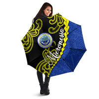 Federated States Of Micronesia FSM Umbrella Pacific Islander Tribal Swirl Geometric Pattern