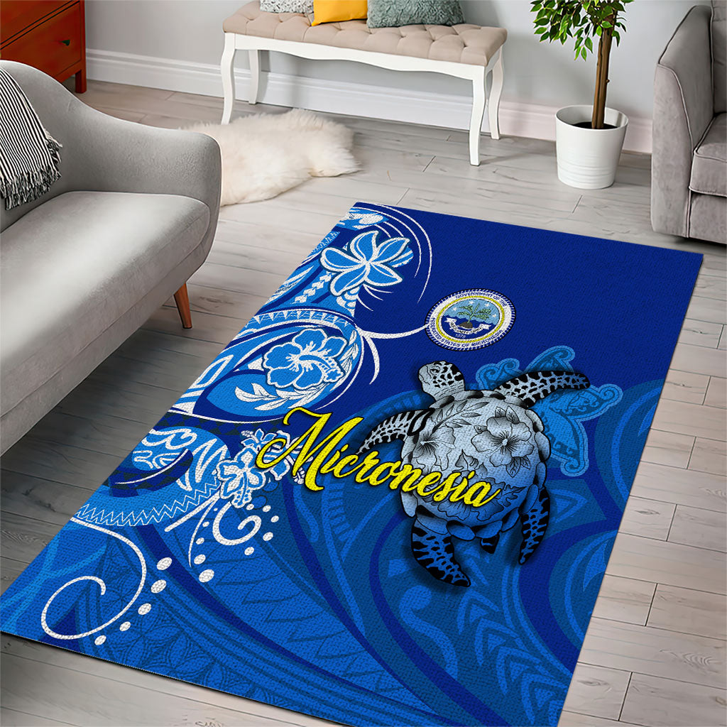 Micronesia Sea Turtle Area Rug Federated States Of Micronesia Tribal Floral Pattern