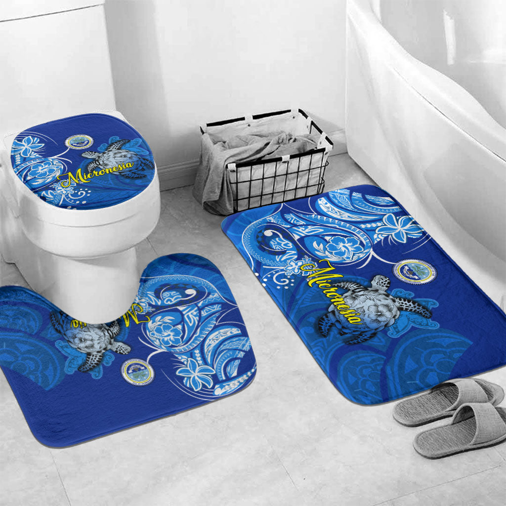 Micronesia Sea Turtle Bathroom Set Federated States Of Micronesia Tribal Floral Pattern