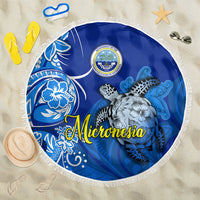 Micronesia Sea Turtle Beach Blanket Federated States Of Micronesia Tribal Floral Pattern