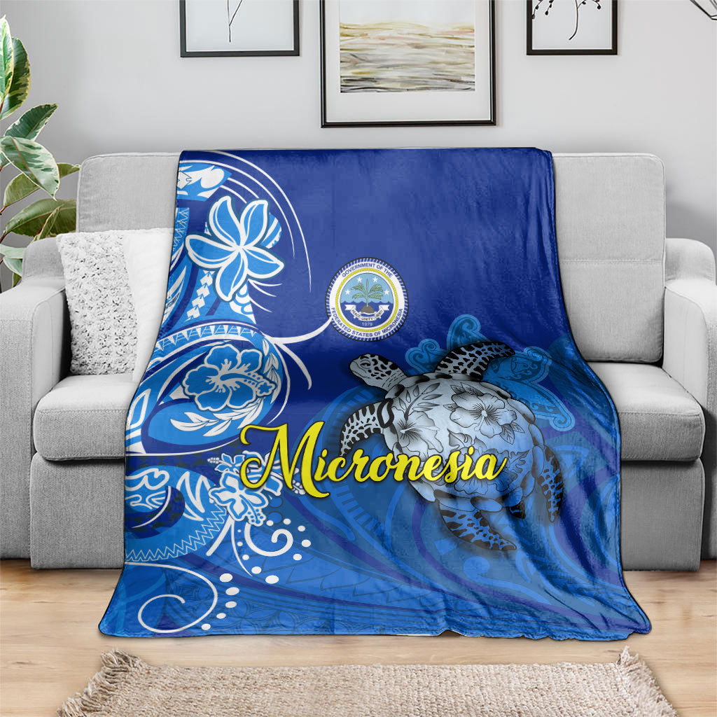 Micronesia Sea Turtle Blanket Federated States Of Micronesia Tribal Floral Pattern