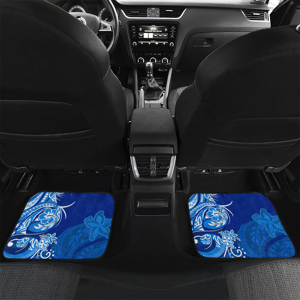 Micronesia Sea Turtle Car Mats Federated States Of Micronesia Tribal Floral Pattern