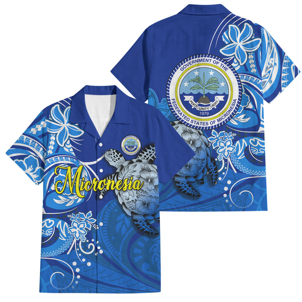 Micronesia Sea Turtle Family Matching Mermaid Dress and Hawaiian Shirt Federated States Of Micronesia Tribal Floral Pattern