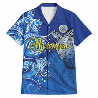 Micronesia Sea Turtle Hawaiian Shirt Federated States Of Micronesia Tribal Floral Pattern