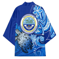 Micronesia Sea Turtle Kimono Federated States Of Micronesia Tribal Floral Pattern