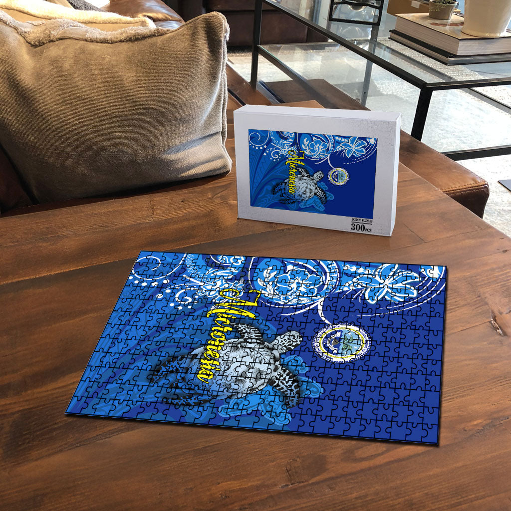Micronesia Sea Turtle Puzzle Federated States Of Micronesia Tribal Floral Pattern