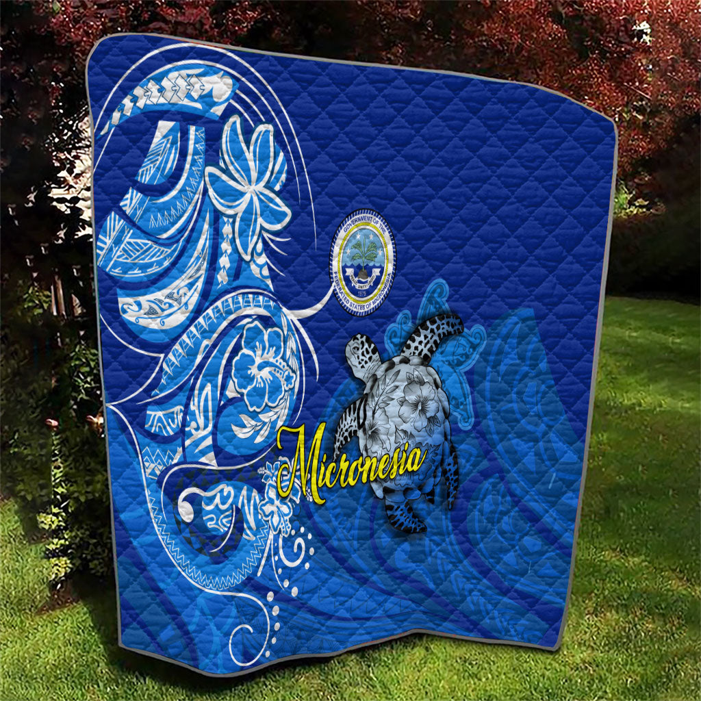 Micronesia Sea Turtle Quilt Federated States Of Micronesia Tribal Floral Pattern