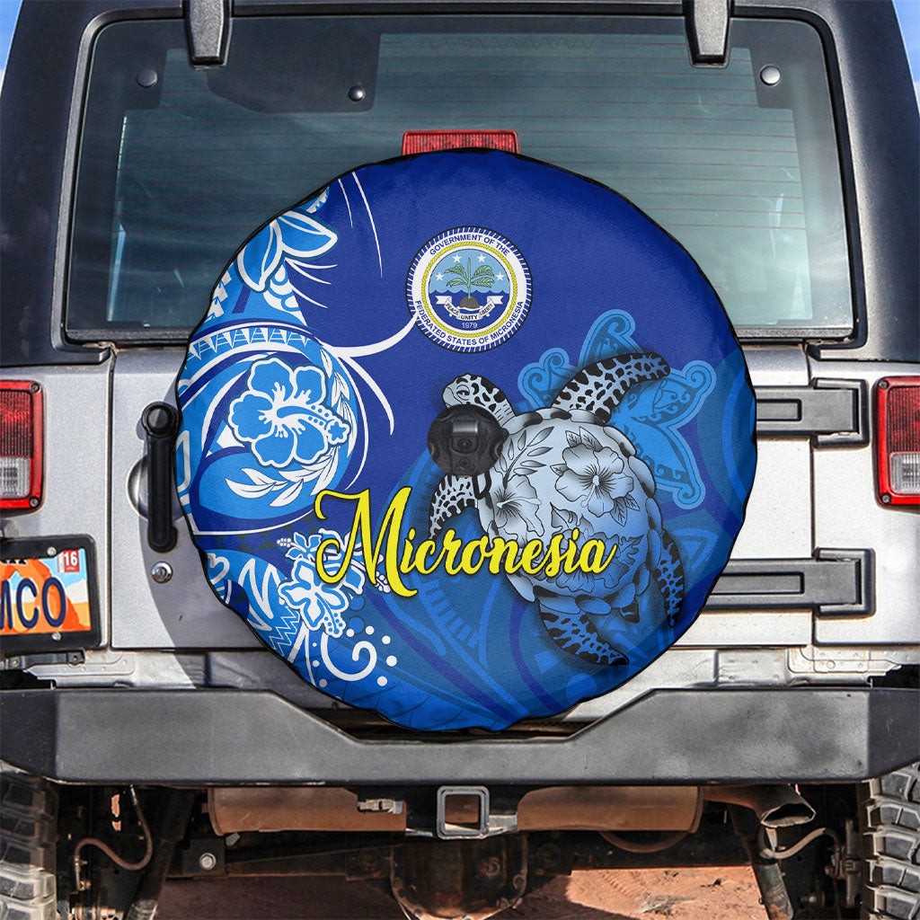 Micronesia Sea Turtle Spare Tire Cover Federated States Of Micronesia Tribal Floral Pattern