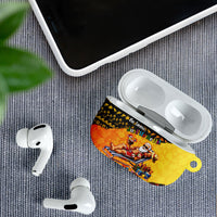 Tropical Christmas In July Santa Claus AirPods Case Festive Hawaiian With Beach Reindeer Sleigh