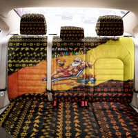 Tropical Christmas In July Santa Claus Back Car Seat Cover Festive Hawaiian With Beach Reindeer Sleigh