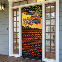 Tropical Christmas In July Santa Claus Door Cover Festive Hawaiian With Beach Reindeer Sleigh