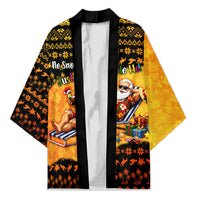 Tropical Christmas In July Santa Claus Kimono Festive Hawaiian With Beach Reindeer Sleigh
