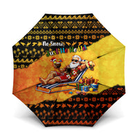 Tropical Christmas In July Santa Claus Umbrella Festive Hawaiian With Beach Reindeer Sleigh