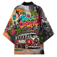 Tropical Christmas In July Candy Cane Surf Kimono Vibrant Street Art Beach Graffiti Graphic