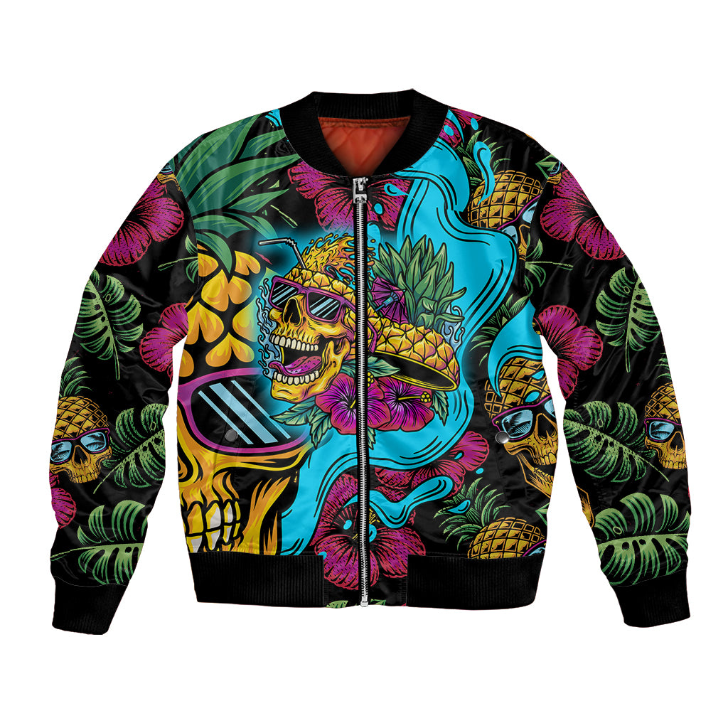 Pineapple Skull Bomber Jacket Sumer Time TS04 - Polynesian Pride