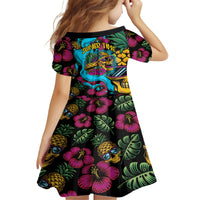 Pineapple Skull Family Matching Off Shoulder Maxi Dress and Hawaiian Shirt Sumer Time TS04 - Polynesian Pride