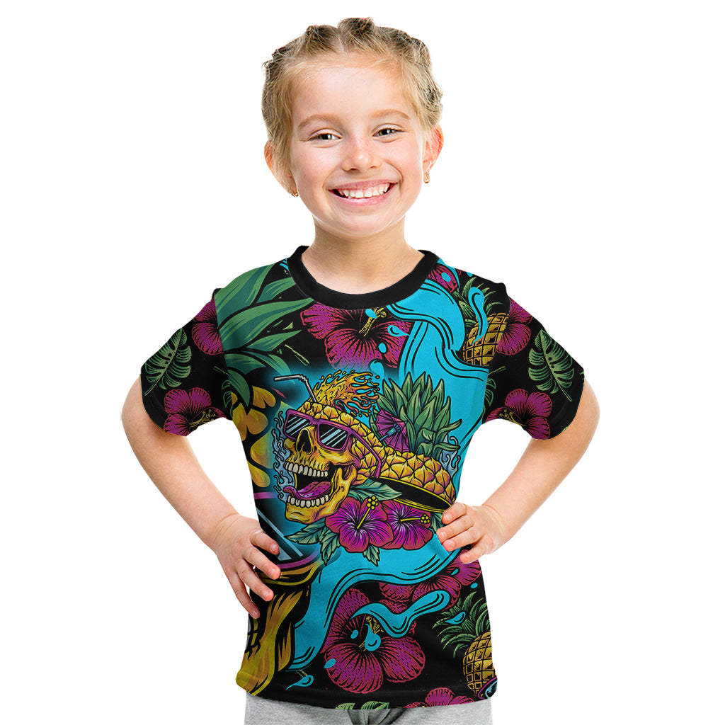 Pineapple Skull Kid T Shirt Sumer Time TS04 - Polynesian Pride