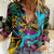 Pineapple Skull Women Casual Shirt Sumer Time TS04 - Polynesian Pride