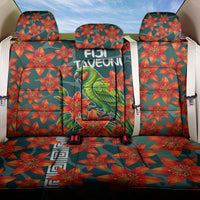 Fiji Taveuni Parrot Back Car Seat Cover Tropical Waterfall Landscape With Floral Tribal Pattern