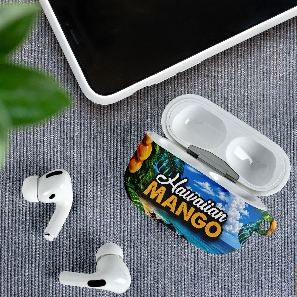 Hawaiian Mango Tropical Beach AirPods Case Scenic Island Nature Exotic Fruit Graphic