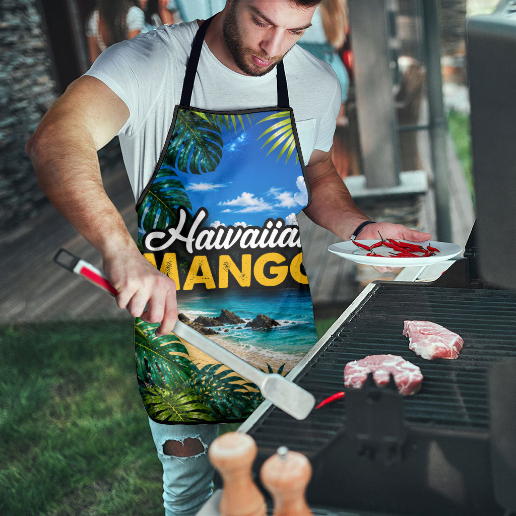 Hawaiian Mango Tropical Beach Apron Scenic Island Nature Exotic Fruit Graphic