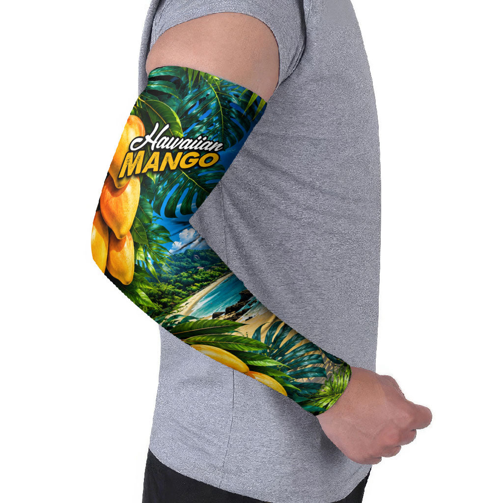 Hawaiian Mango Tropical Beach Arm Sleeves Scenic Island Nature Exotic Fruit Graphic