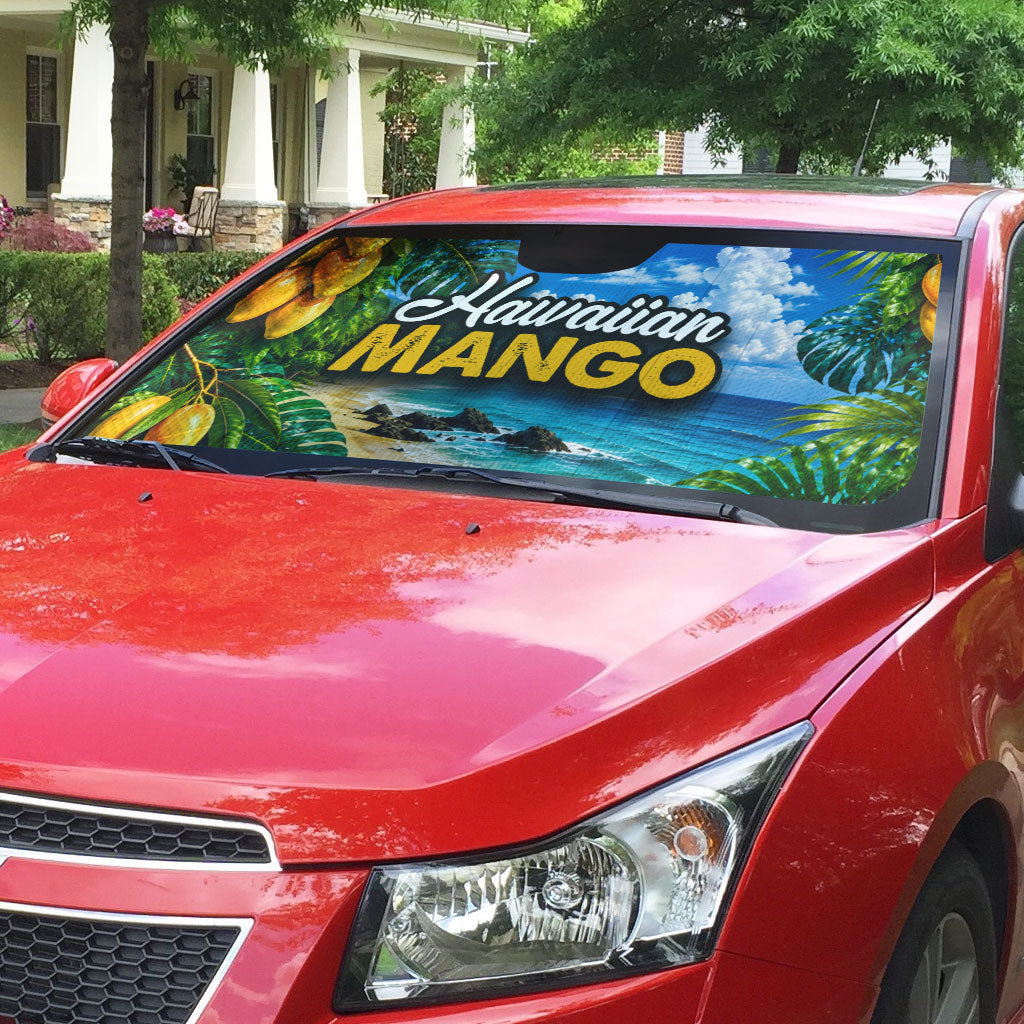 Hawaiian Mango Tropical Beach Auto Sun Shade Scenic Island Nature Exotic Fruit Graphic