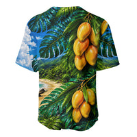 Hawaiian Mango Tropical Beach Baseball Jersey Scenic Island Nature Exotic Fruit Graphic