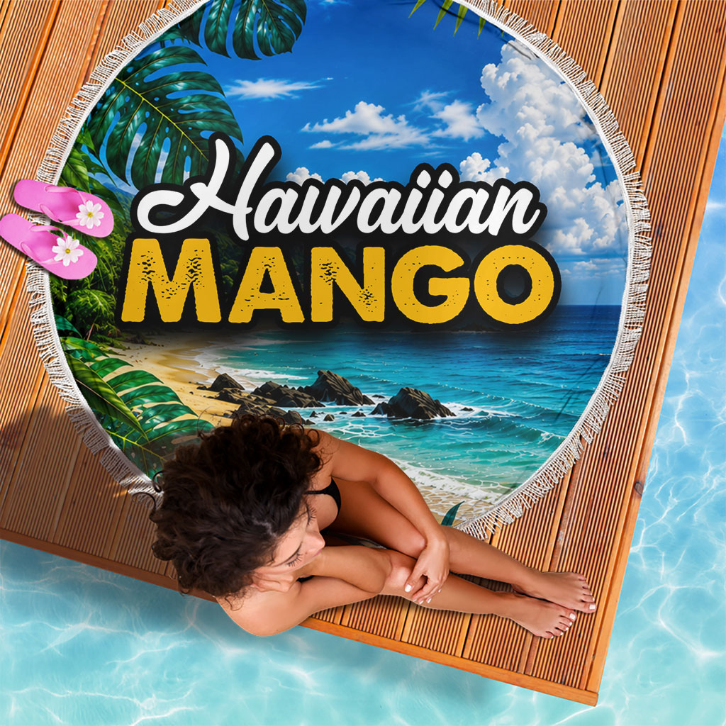 Hawaiian Mango Tropical Beach Beach Blanket Scenic Island Nature Exotic Fruit Graphic