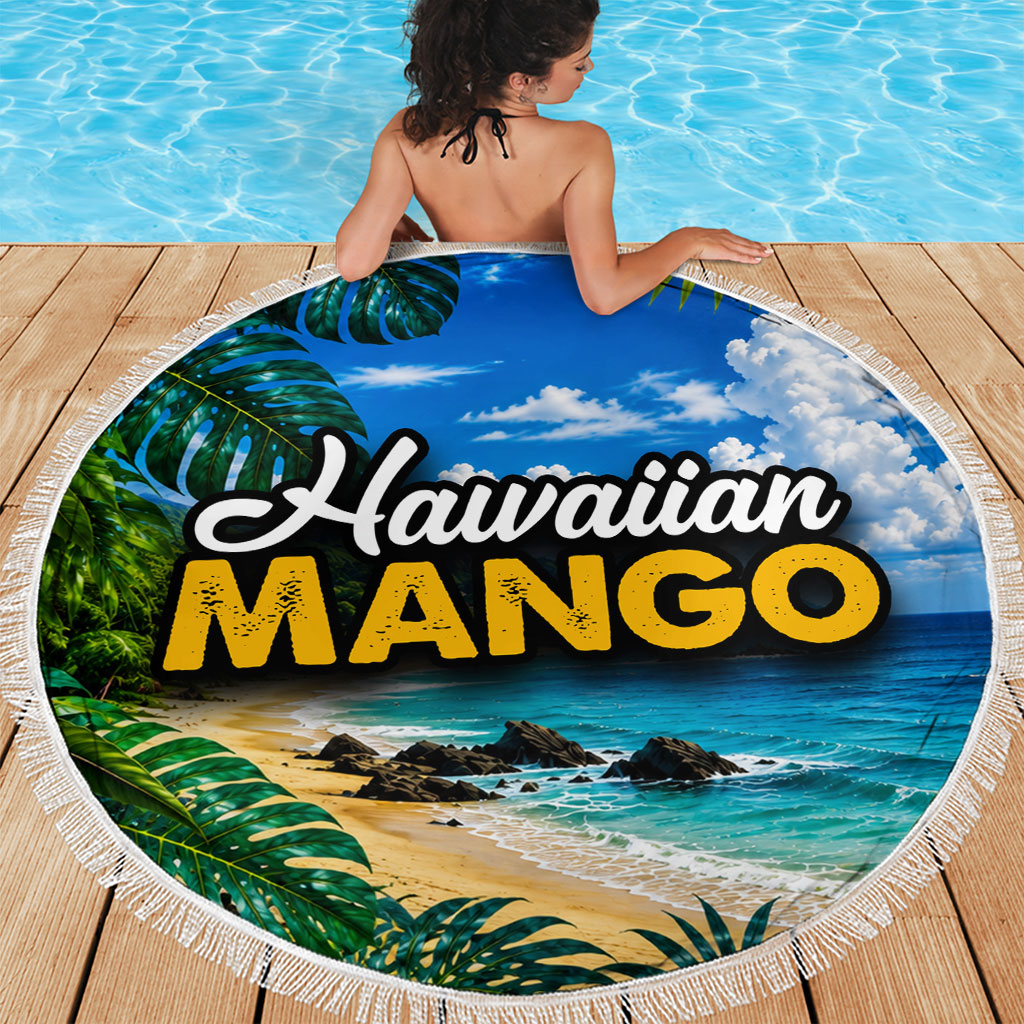 Hawaiian Mango Tropical Beach Beach Blanket Scenic Island Nature Exotic Fruit Graphic